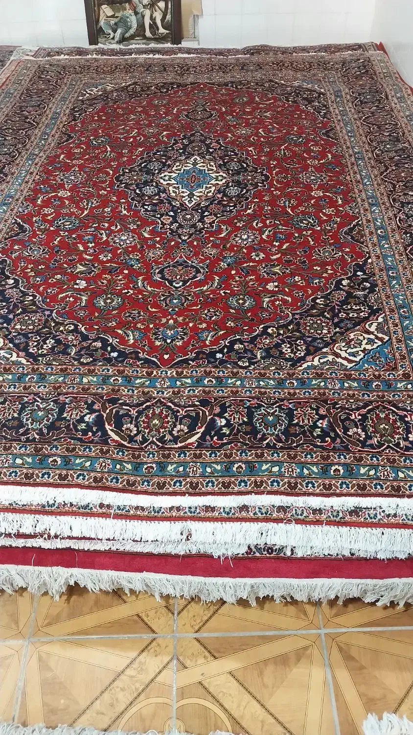 ۵تخته فرش دستباف ۹متری کاشان|فرش|دورود, |دیوار