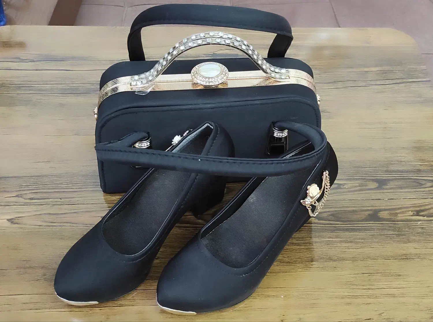 ست مجلسی کیف و کفش رنگ مشکی|کیف، کفش، کمربند|تبریز, |دیوار