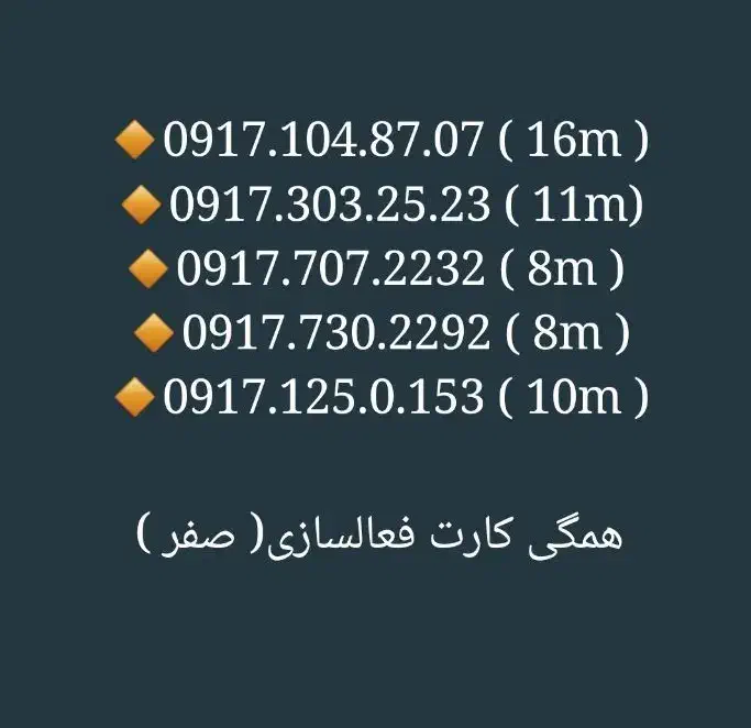 09171048707|سیم‌کارت|شیراز, ملاصدرا|دیوار
