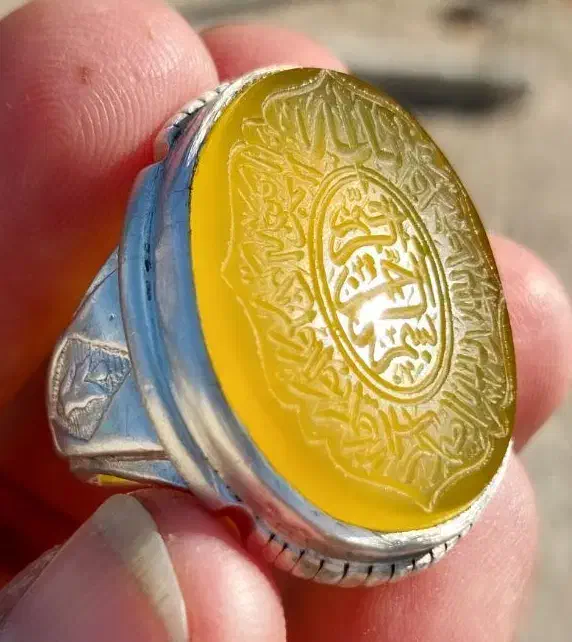 انگشتر نقره شرف شمس و حکاکی سوره اخلاص ۲۳ گرم|جواهرات|بندرعباس, |دیوار