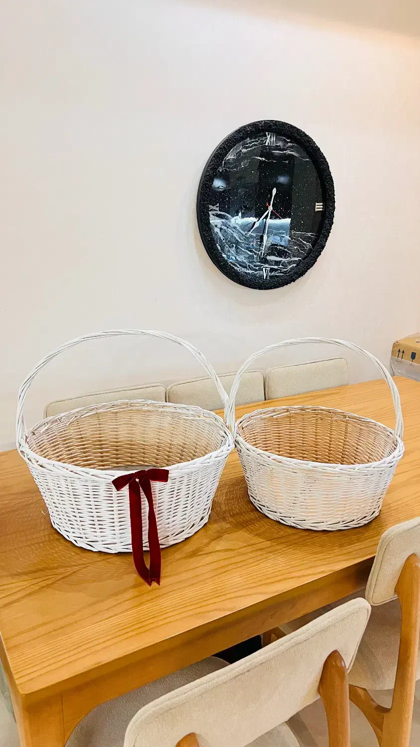 سبد یلدایی حصیری دست ساز سفید|صنایع دستی و سایر لوازم تزئینی|مشهد, جاهد شهر|دیوار