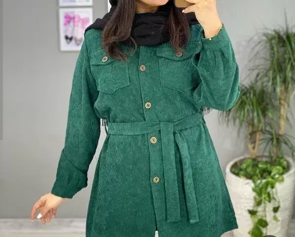 مانتو کبریتی پاییزی گرم سبز دخترانه زنانه|لباس|تبریز, |دیوار