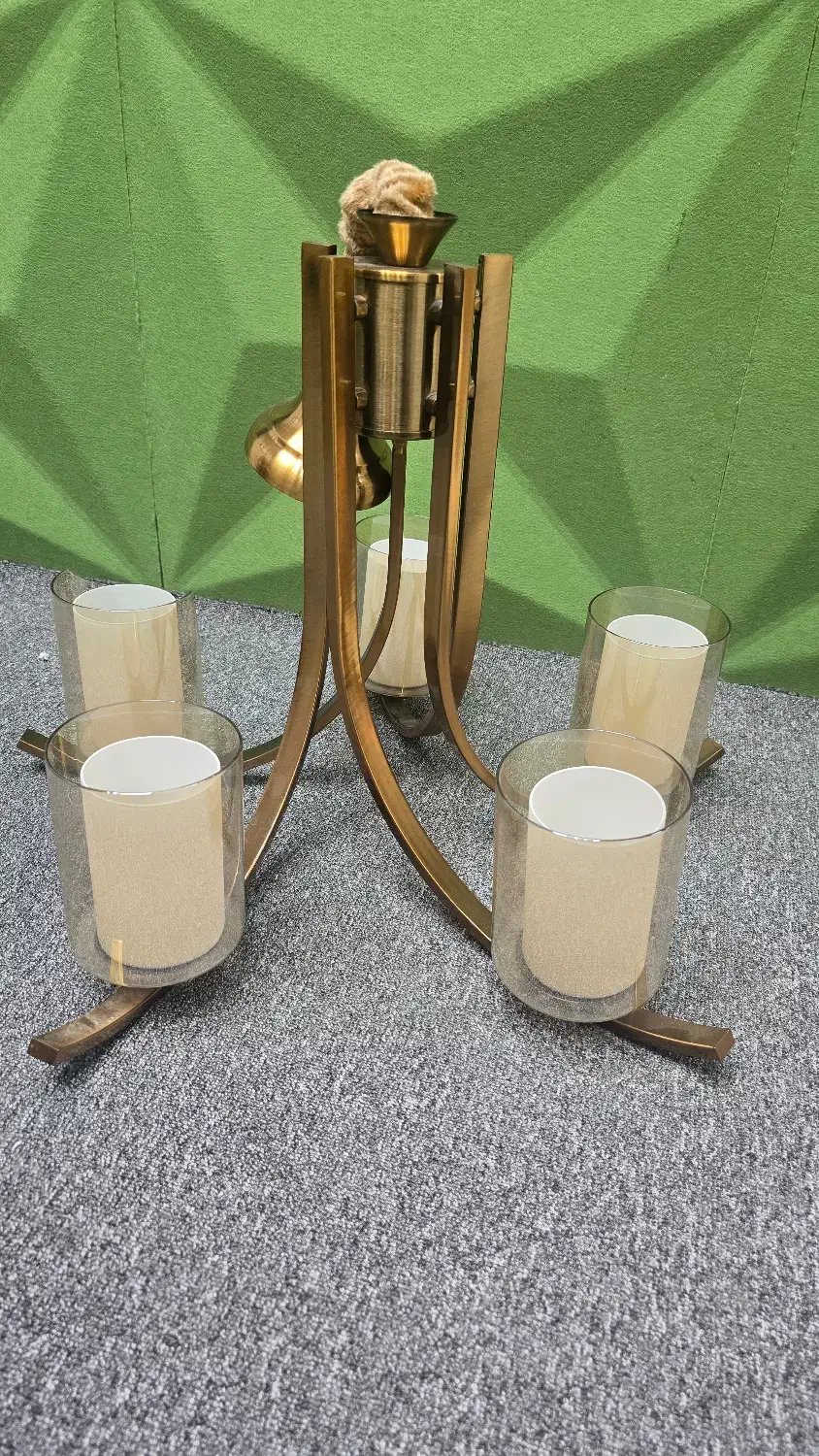 ۲ عدد لوستر ۵ شاخه، ۴ عدد دیوارکوب|لوستر و چراغ آویز|کلاچای, |دیوار