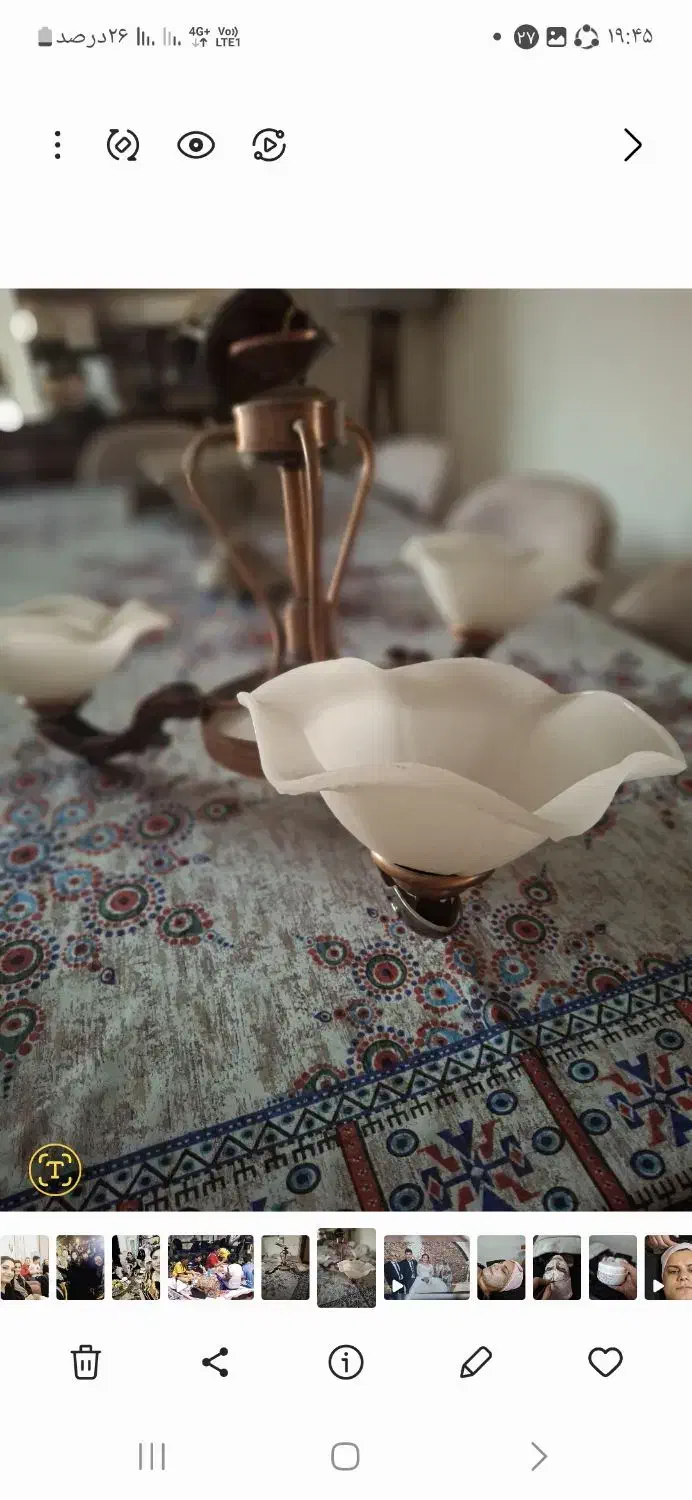 لوستر سه شاخه دونه ای ۱۹۰۰۰۰۰|لوستر و چراغ آویز|لاهیجان, کوی خزر|دیوار