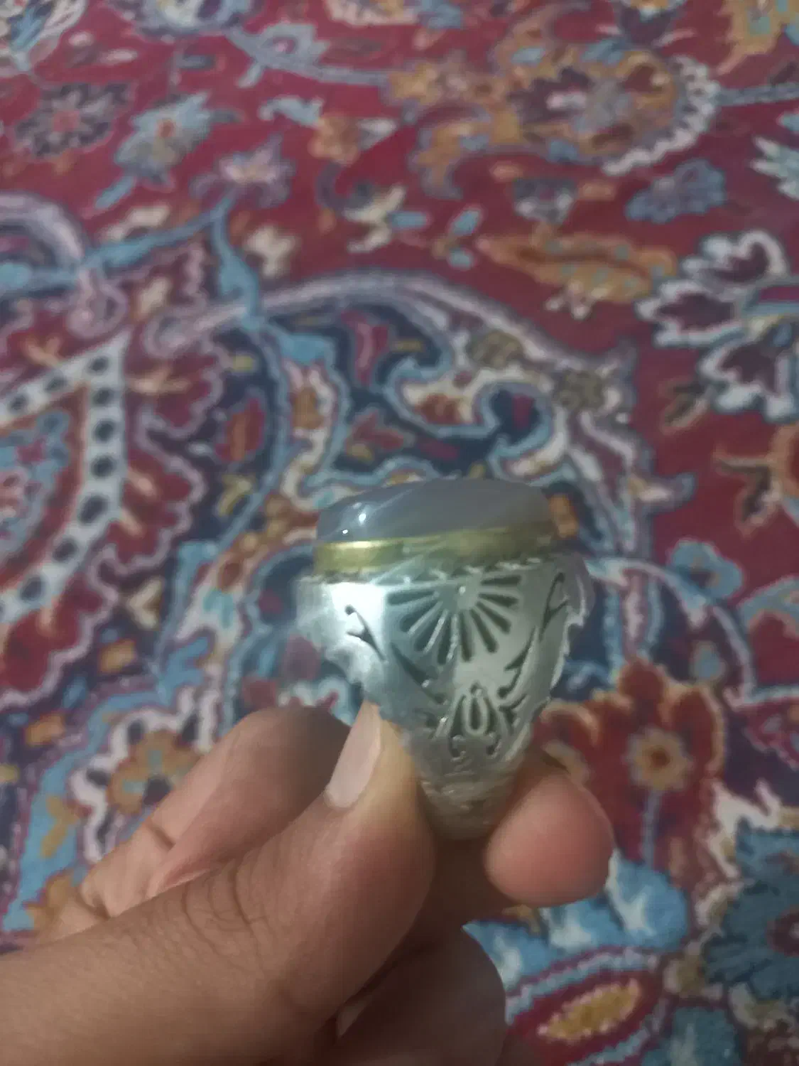 انگشتر عقیق کبود حکاکی شده|جواهرات|بوشهر, |دیوار