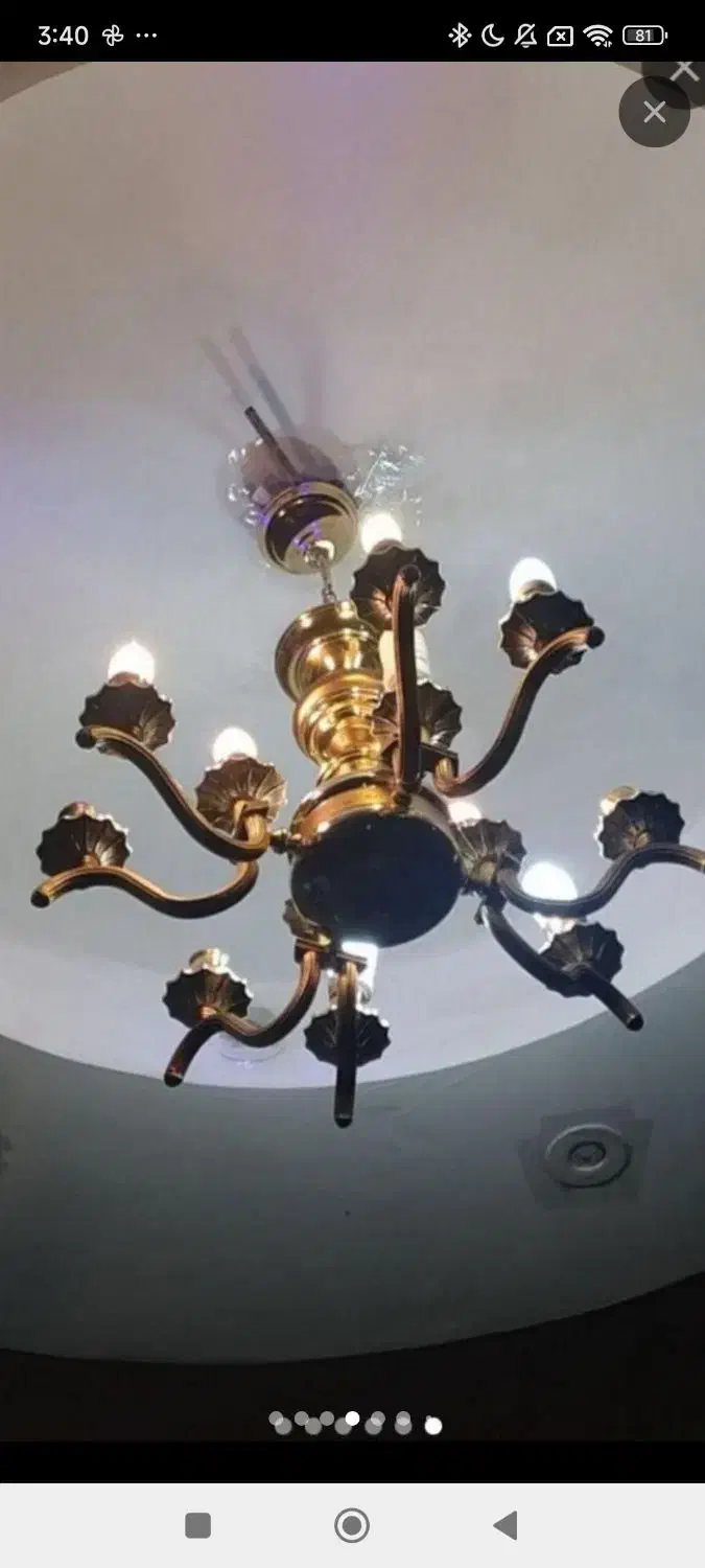 دوعدد لوستر جنس اهن|لوستر و چراغ آویز|کرج, حاجی آباد|دیوار