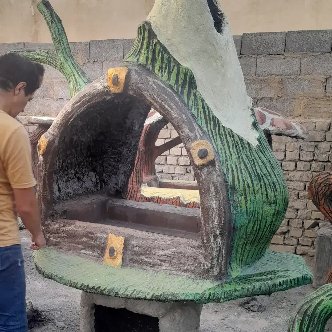 باربیکیو ذغالی سیمانی|اجاق گاز و لوازم برقی پختوپز|گلپایگان, |دیوار