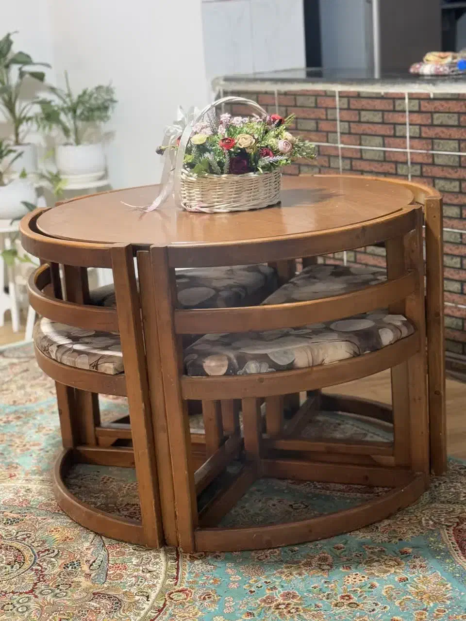 میز نهار خوری بسیار زیبا و کم جا|میز و صندلی غذاخوری|قائمشهر, |دیوار