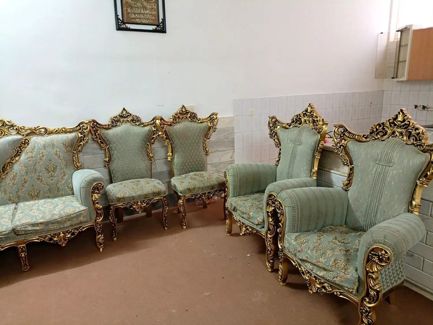 مبل استیل سلطنتی ۹ نفره تمام راش|مبلمان خانگی و میز عسلی|قم, وادی السلام|دیوار