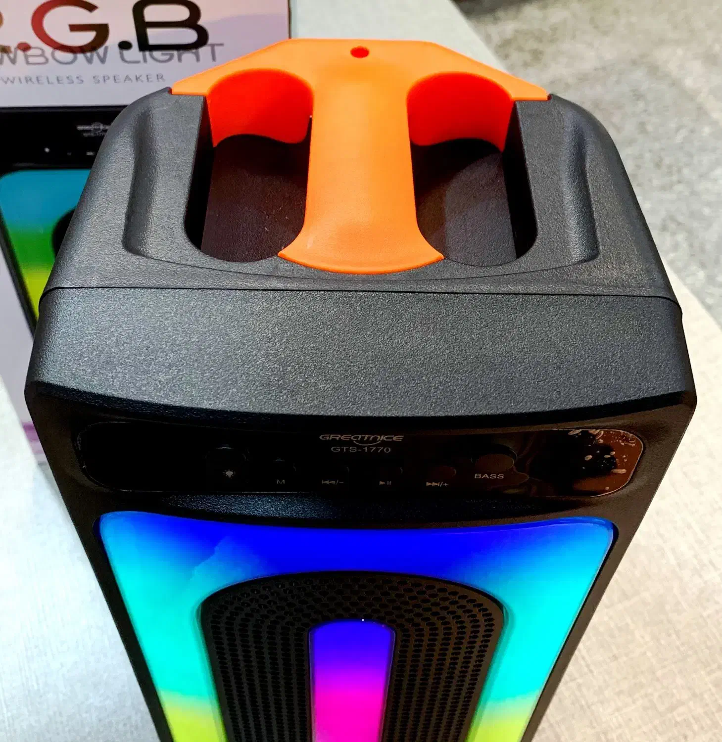 اسپیکر بلوتوثی چراغدار RGB مدل GTS-1770|پخشکننده همراه|کرج, گوهردشت|دیوار