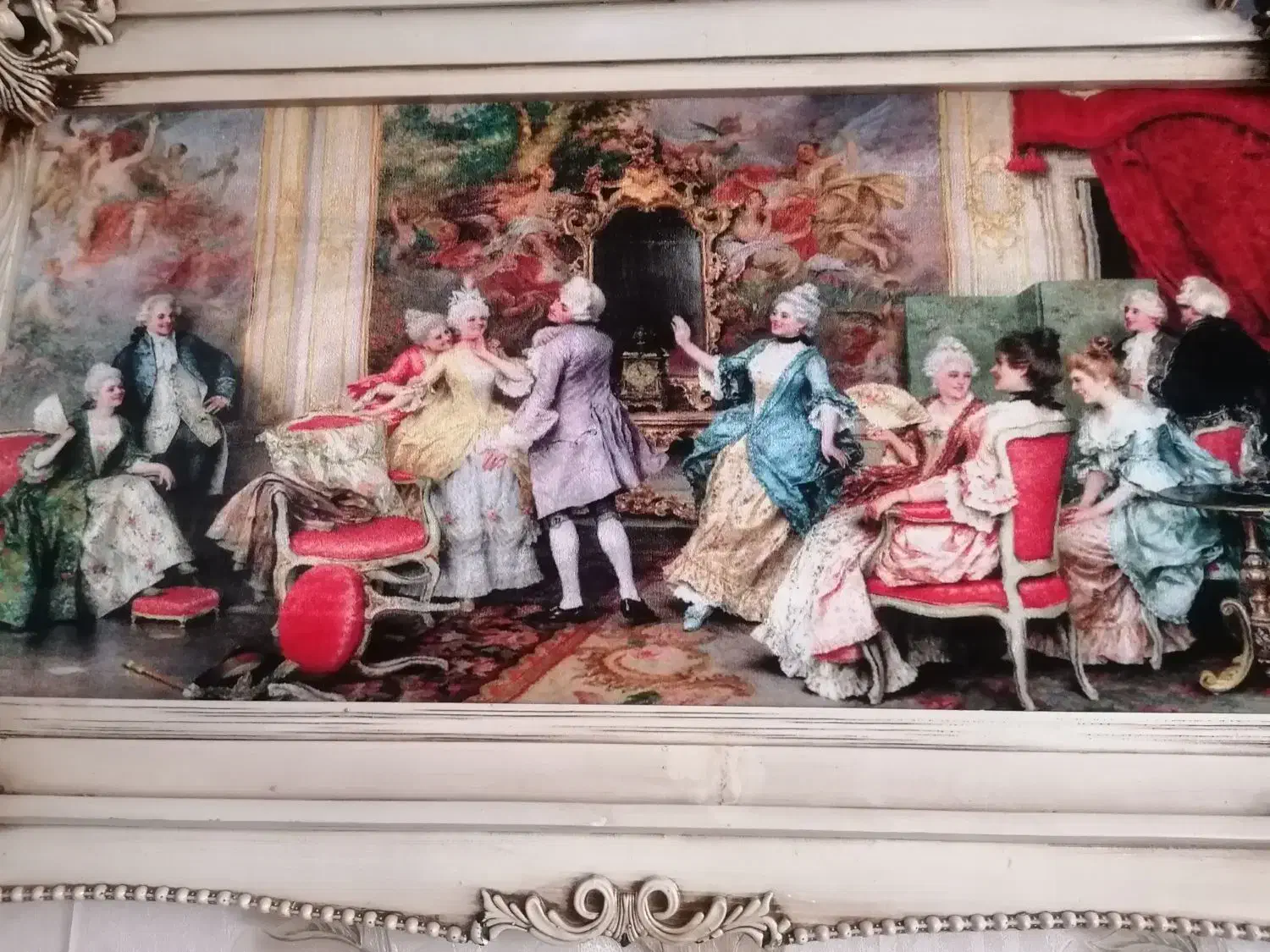 تابلو فرش ماشینی با قاب چوبی|تابلو فرش|اسلامشهر, شهرک قائمیه|دیوار