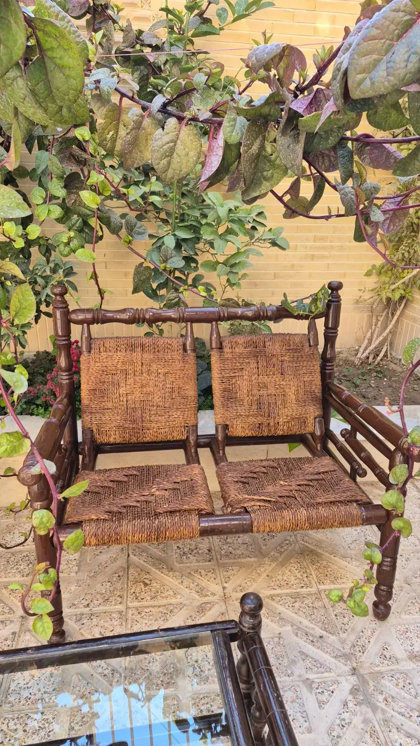 مبلمان چهار نفره حصیری|مبلمان خانگی و میز عسلی|پیر بکران, |دیوار