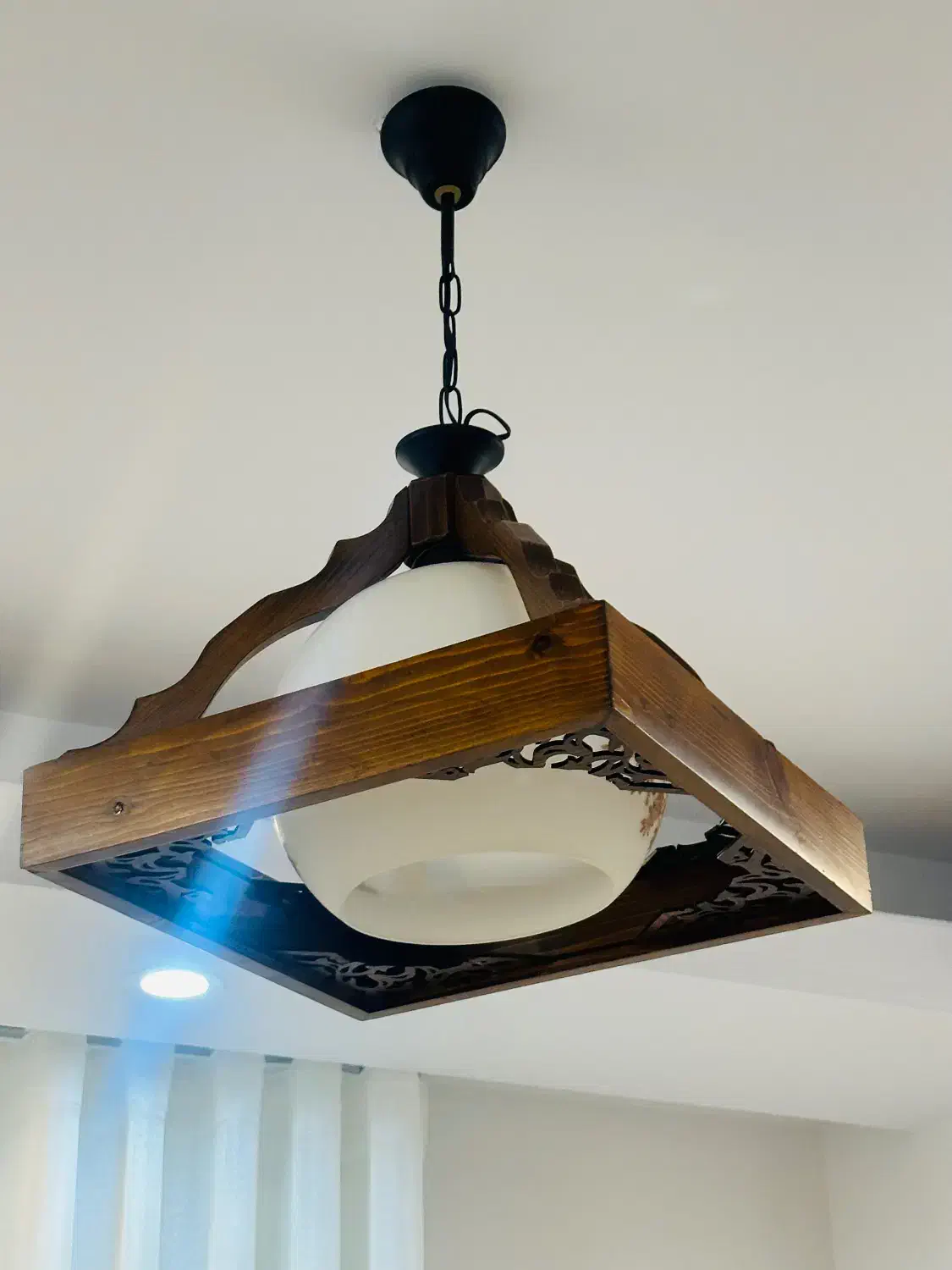 لوستر چوبی|لوستر و چراغ آویز|تهران, حکیمیه|دیوار