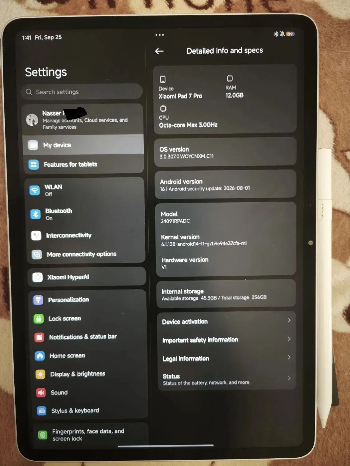 Xiaomi Pad 7 Pro + focus pen|تبلت|مراغه, |دیوار