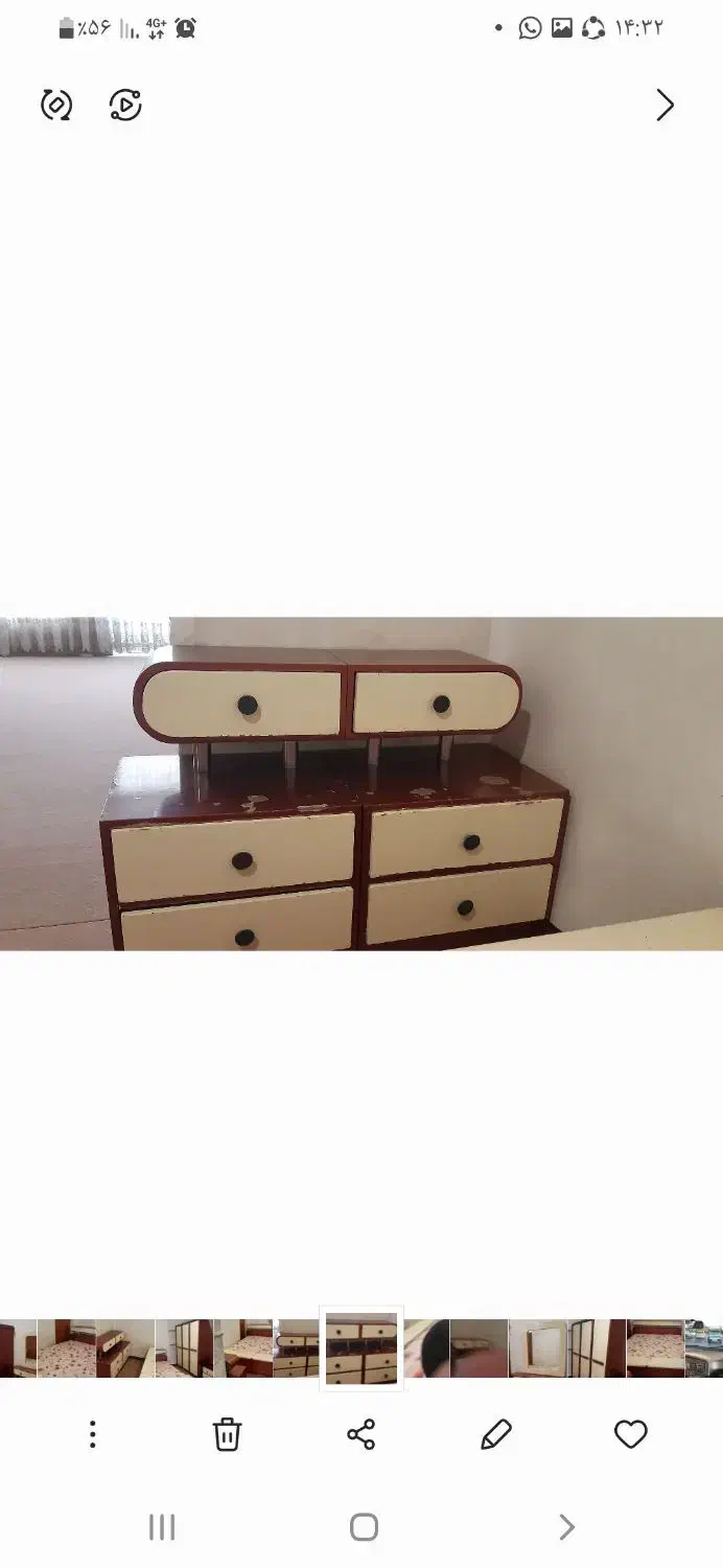 سرویس خواب دو نفره به همراه تشک وکمد|تخت و سرویس خواب|رفسنجان, |دیوار