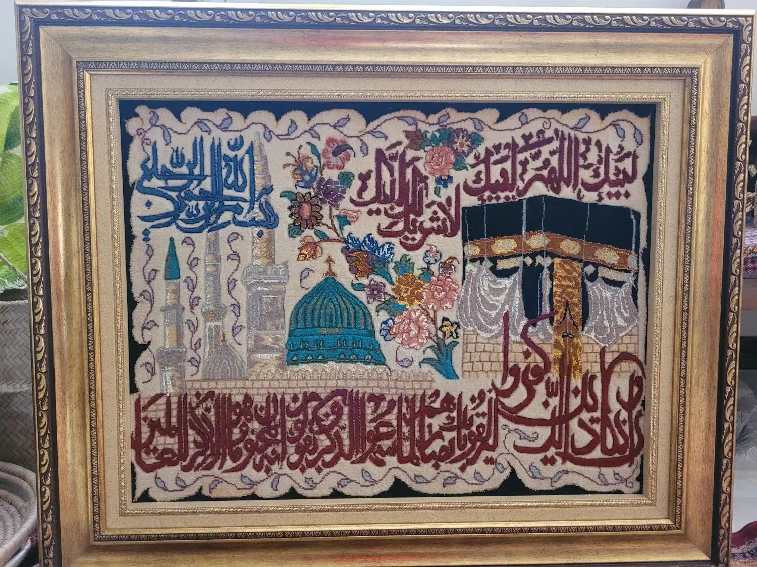 تابلو فرش کعبه وان یکاد|تابلو فرش|تهران, شوش (باغ آذری)|دیوار