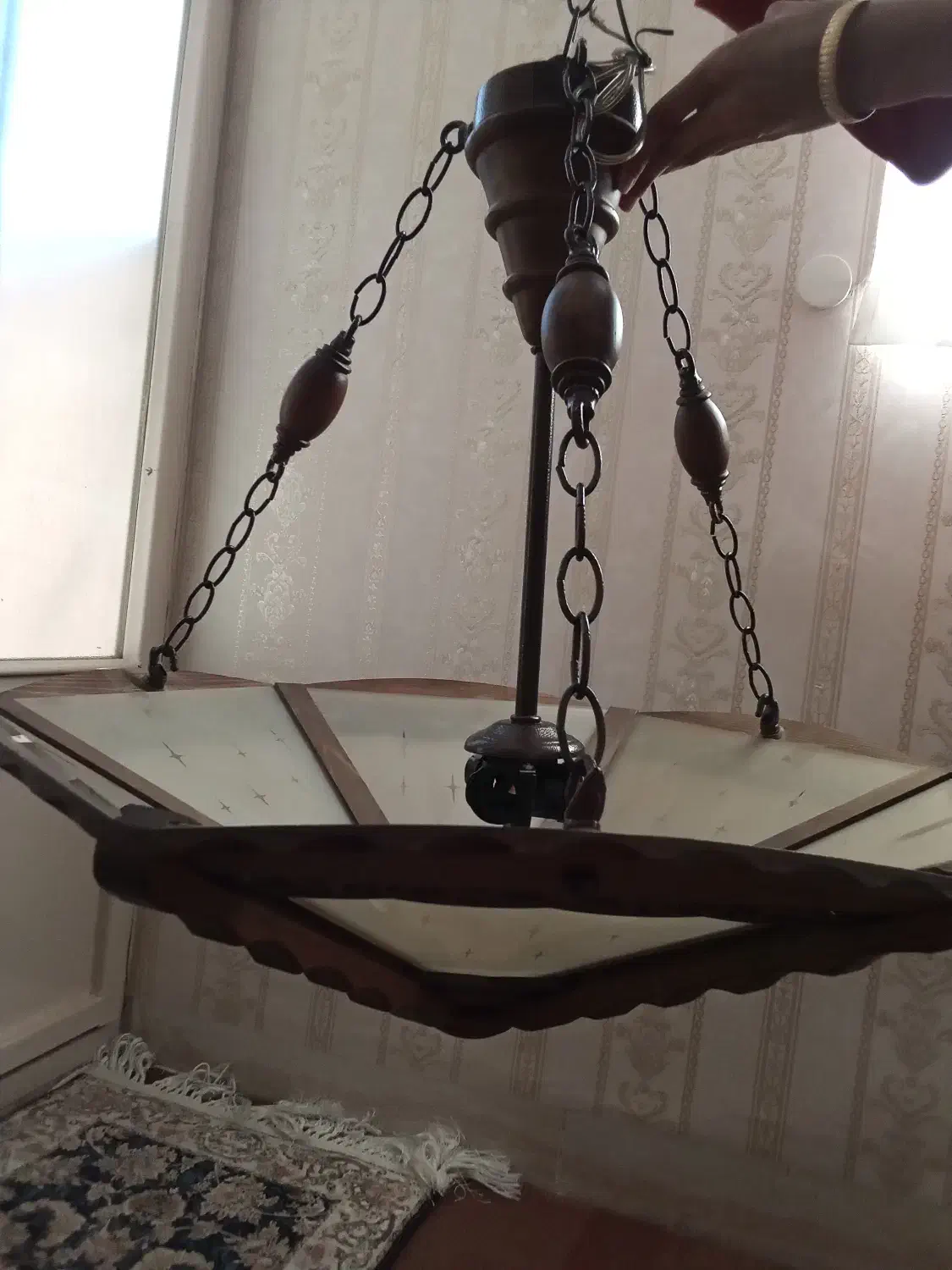 فروش لوستر چوبی|لوستر و چراغ آویز|نجف‌آباد, ویلاشهر|دیوار