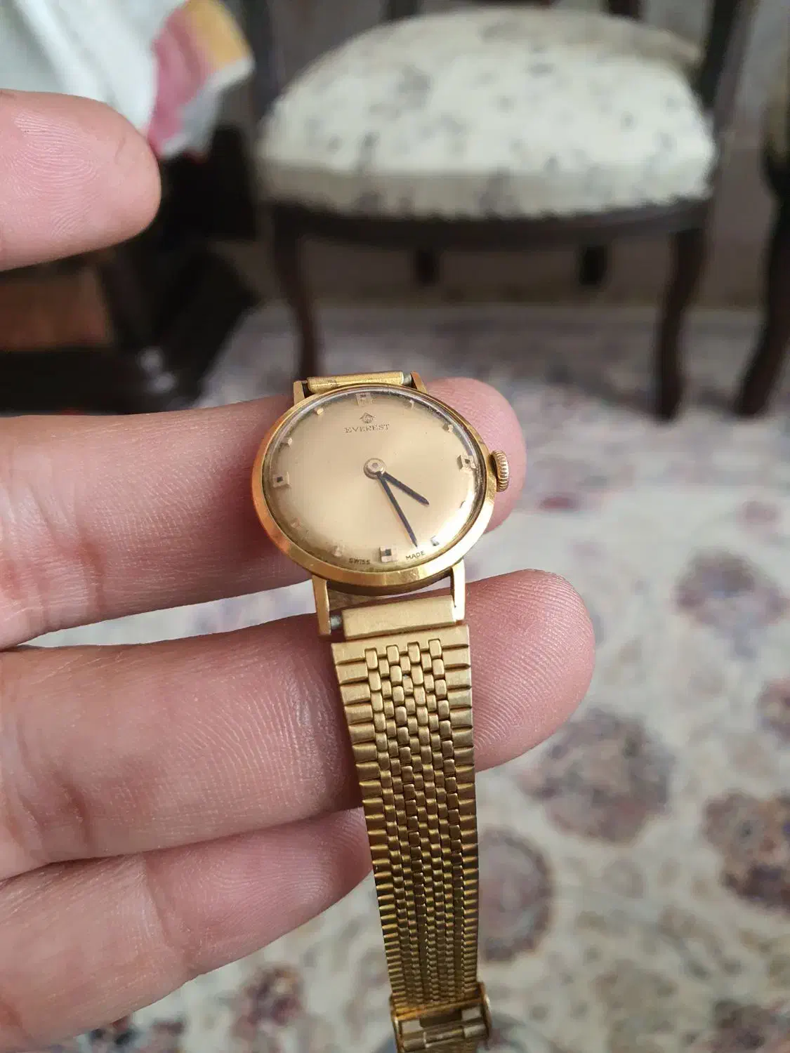 ساعت زنانه امگا کوکی نیم طلا ساخت سوییس 24 عیار|ساعت|اصفهان, باتون|دیوار