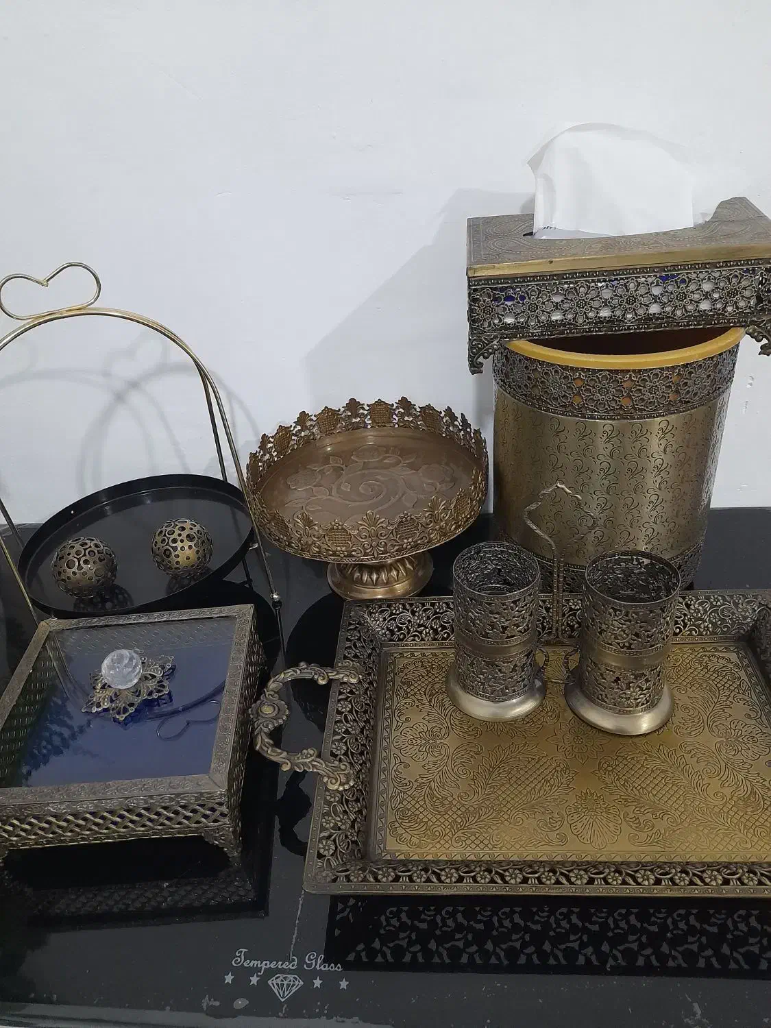 ست پذیرایی پیوتر رنگ آنتیک|ظروف سرو و پذیرایی|پاوه, |دیوار