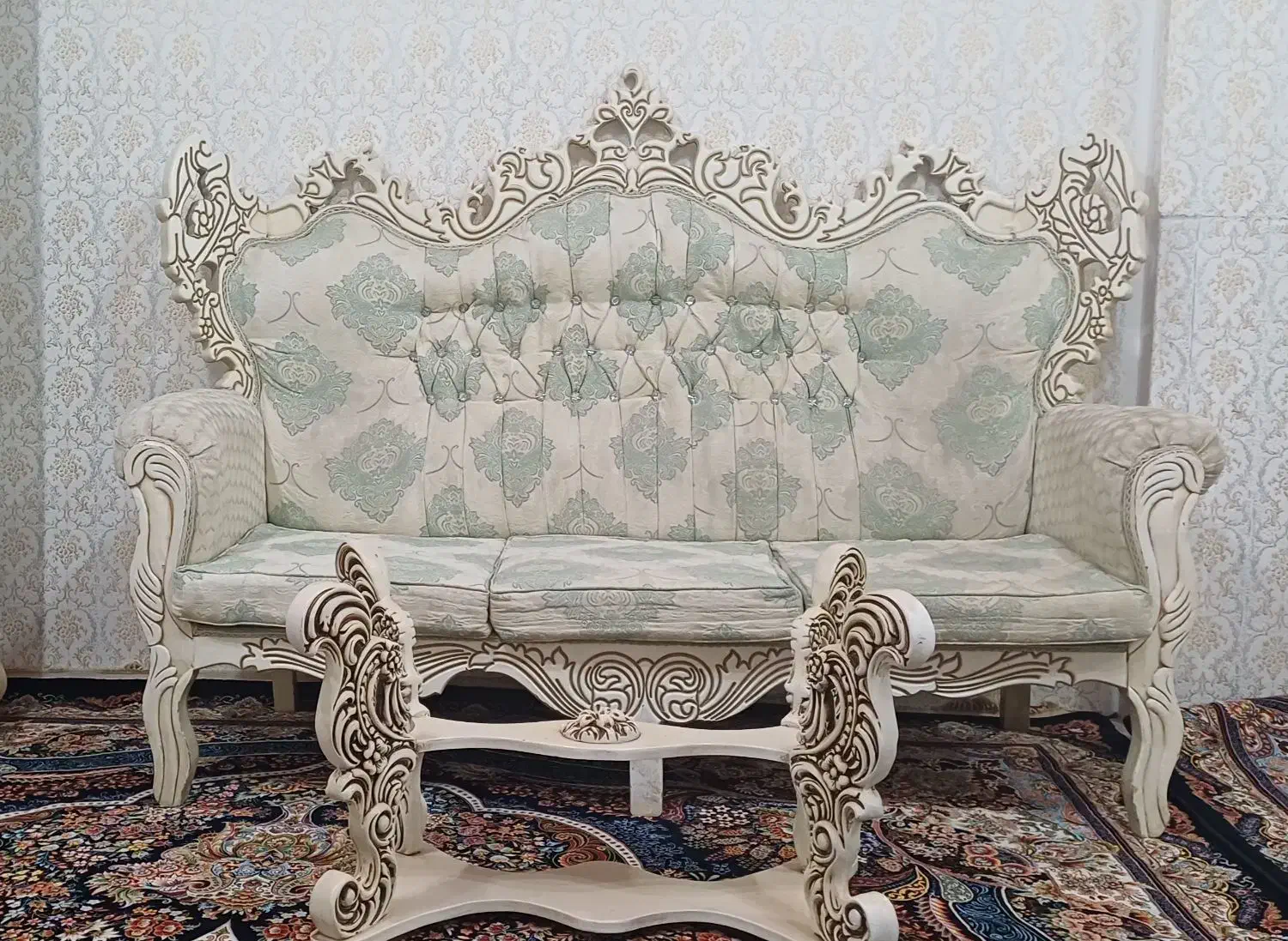 مبل سلطنتی ۷ نفره|مبلمان خانگی و میز عسلی|پارسآباد, |دیوار