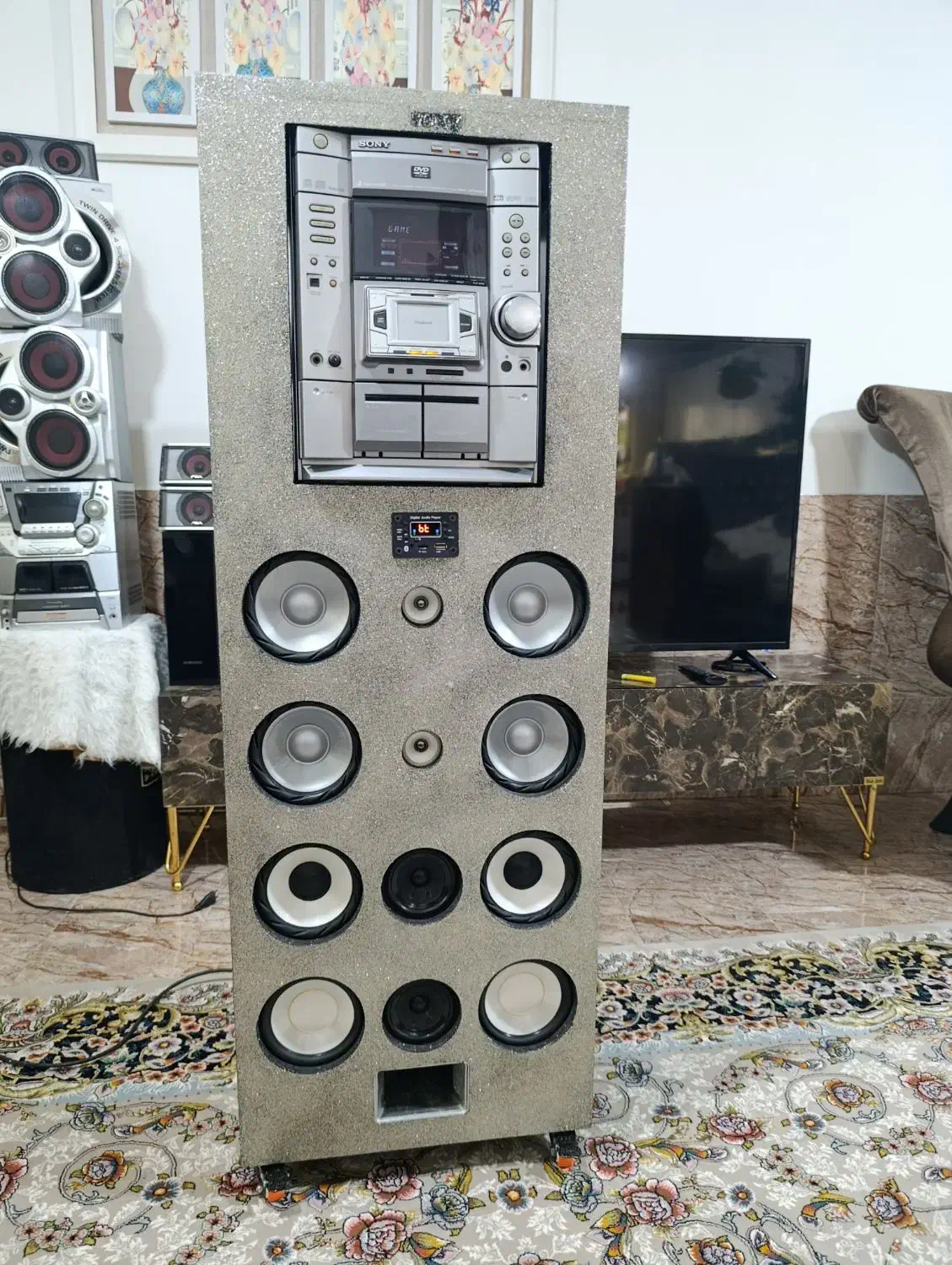 سیستم سفارشی بسیار زیبا و صدای شنیدنی|سیستم صوتی خانگی|رویان, |دیوار