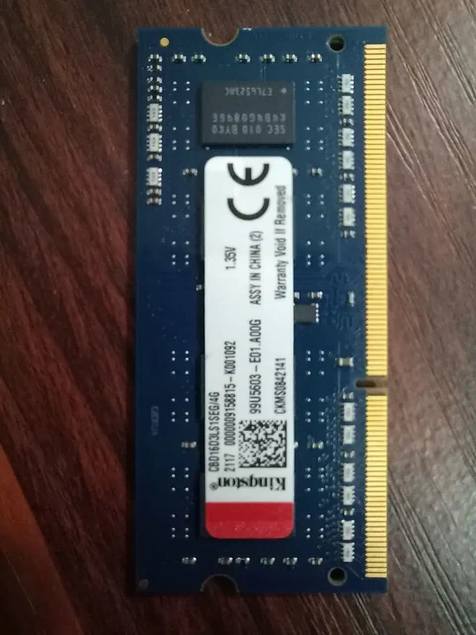 رم لپتاپddr3تک کاناله1600مگاهرتزکینگستون4گیگ آکبند|قطعات و لوازم جانبی رایانه|ساوه, |دیوار