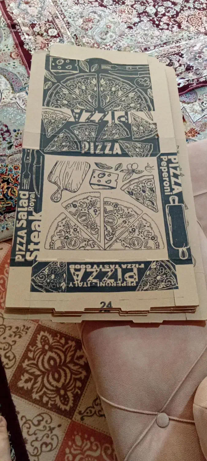 بسته مقوایی پیتزا|ظروف نگهدارنده، پلاستیکی، یکبارمصرف|شوط, |دیوار