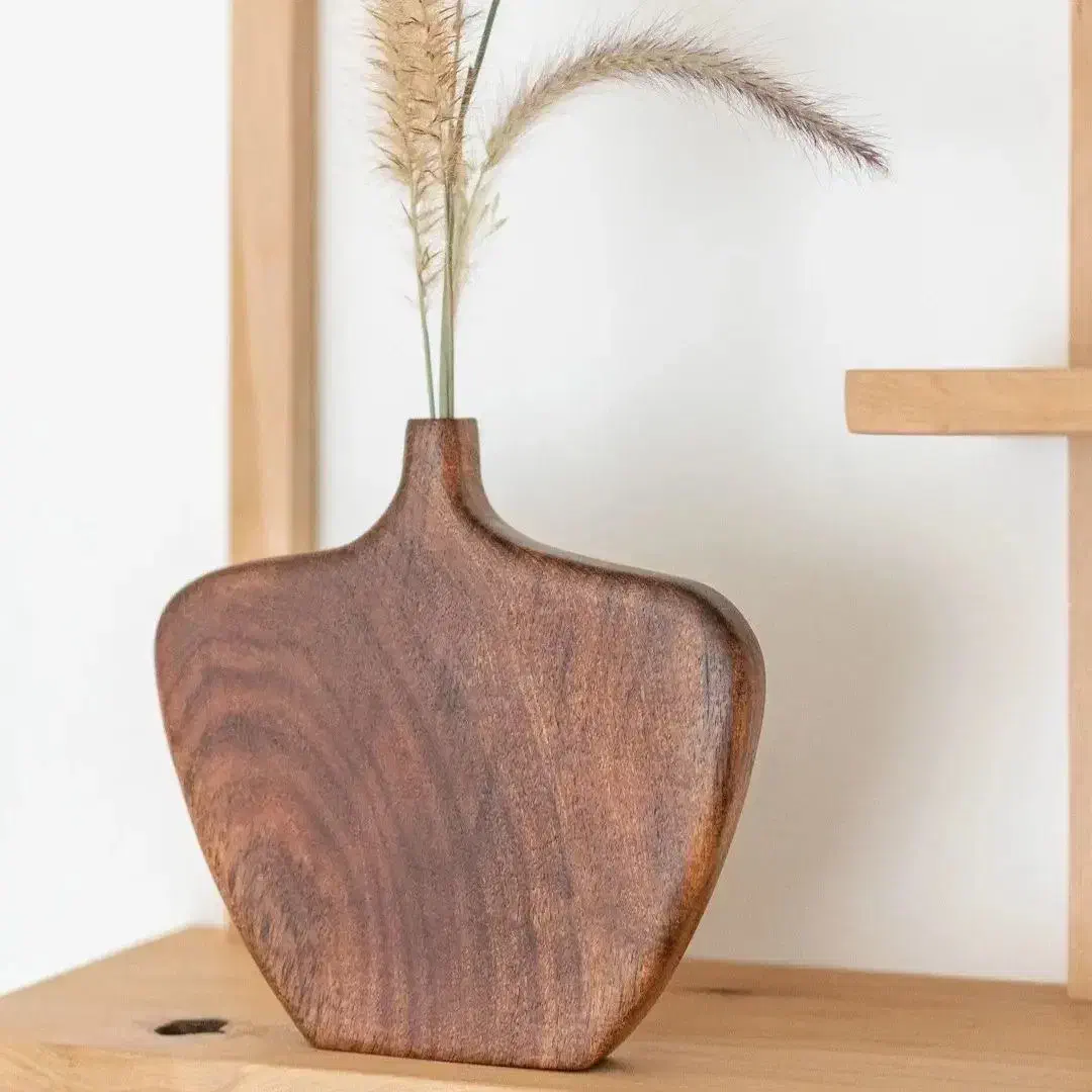 گلدان چوبی دستساز از چوب گردو طبیعی|صنایع دستی و سایر لوازم تزئینی|مشهد, آزادشهر|دیوار