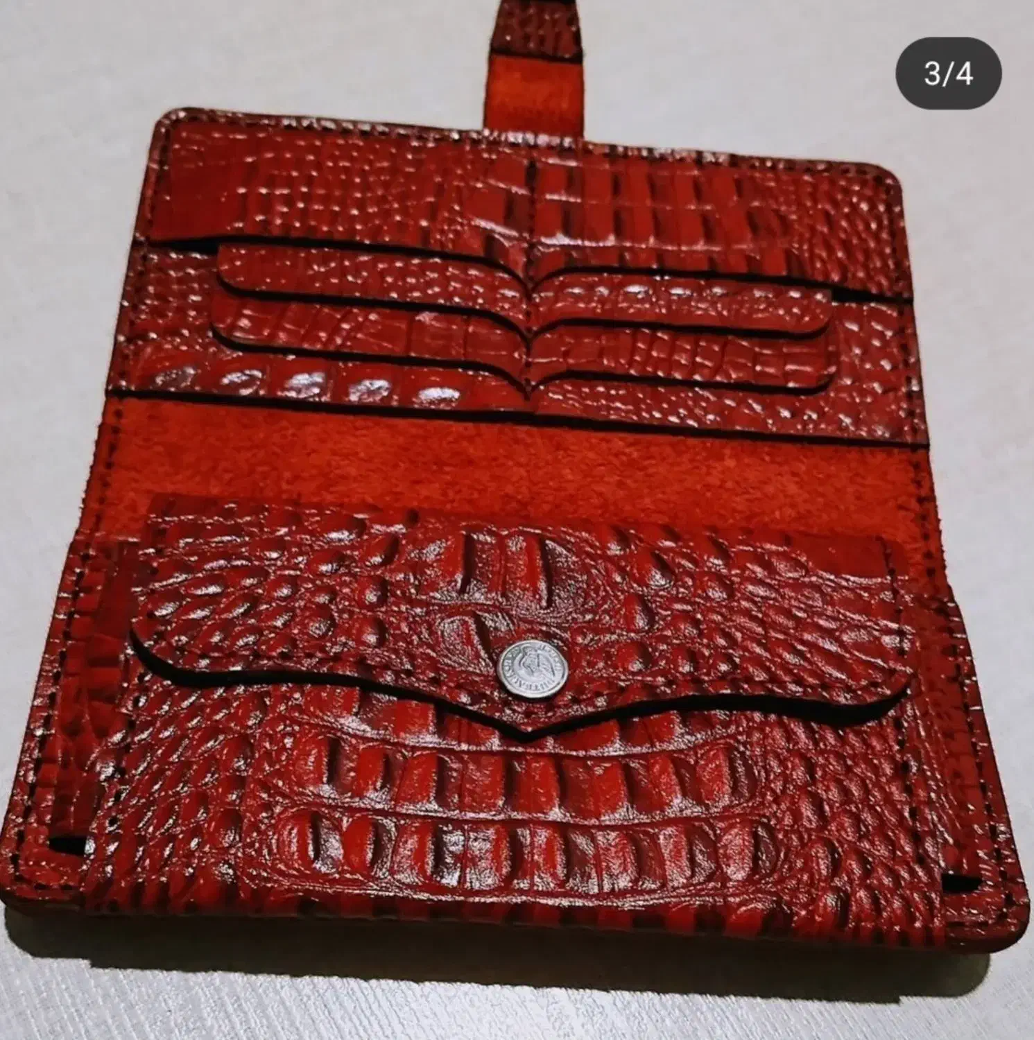 کیف پول دستدوز با چرم طبیعی|کیف، کفش، کمربند|اسلامشهر, شهرک واوان|دیوار