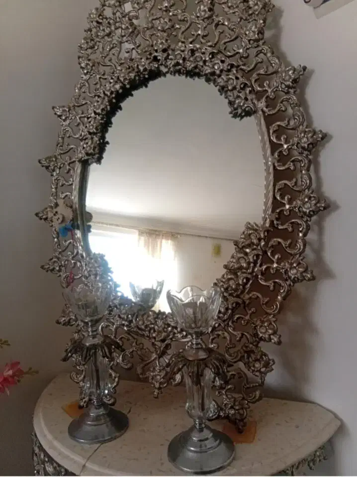 اینه و شمعدان و کنسول|آینه|ساری, |دیوار