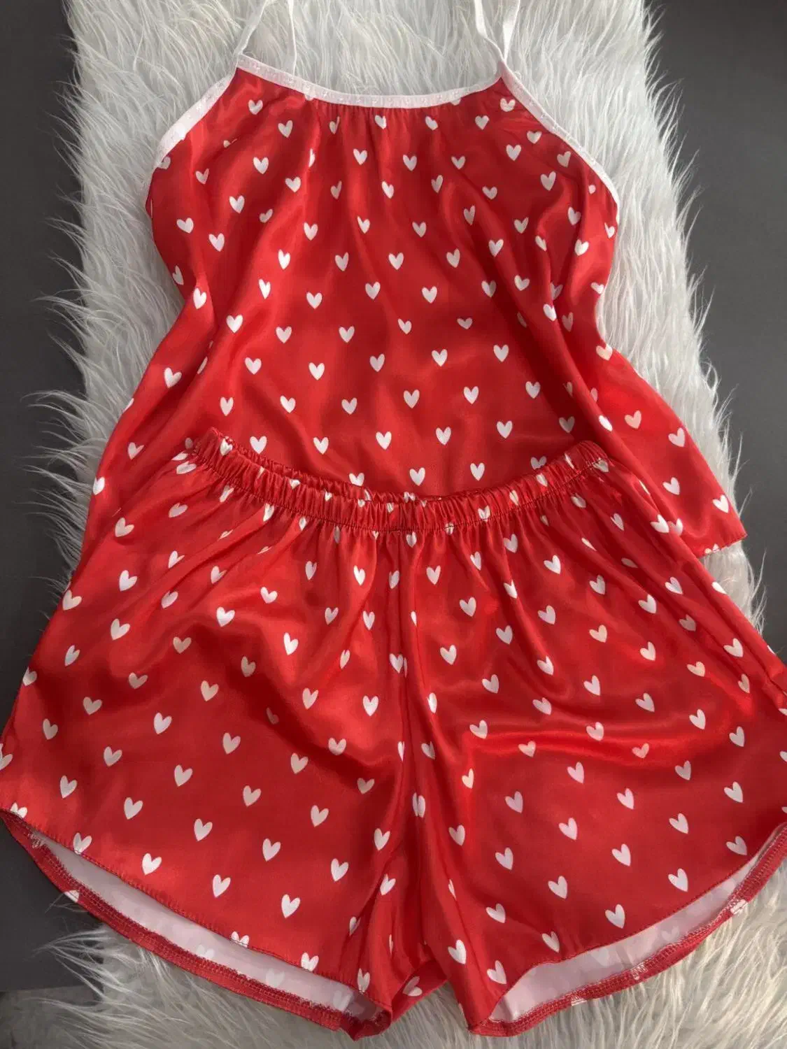 ست ساتن قلب سفید|لباس|بندر امام خمینی, |دیوار