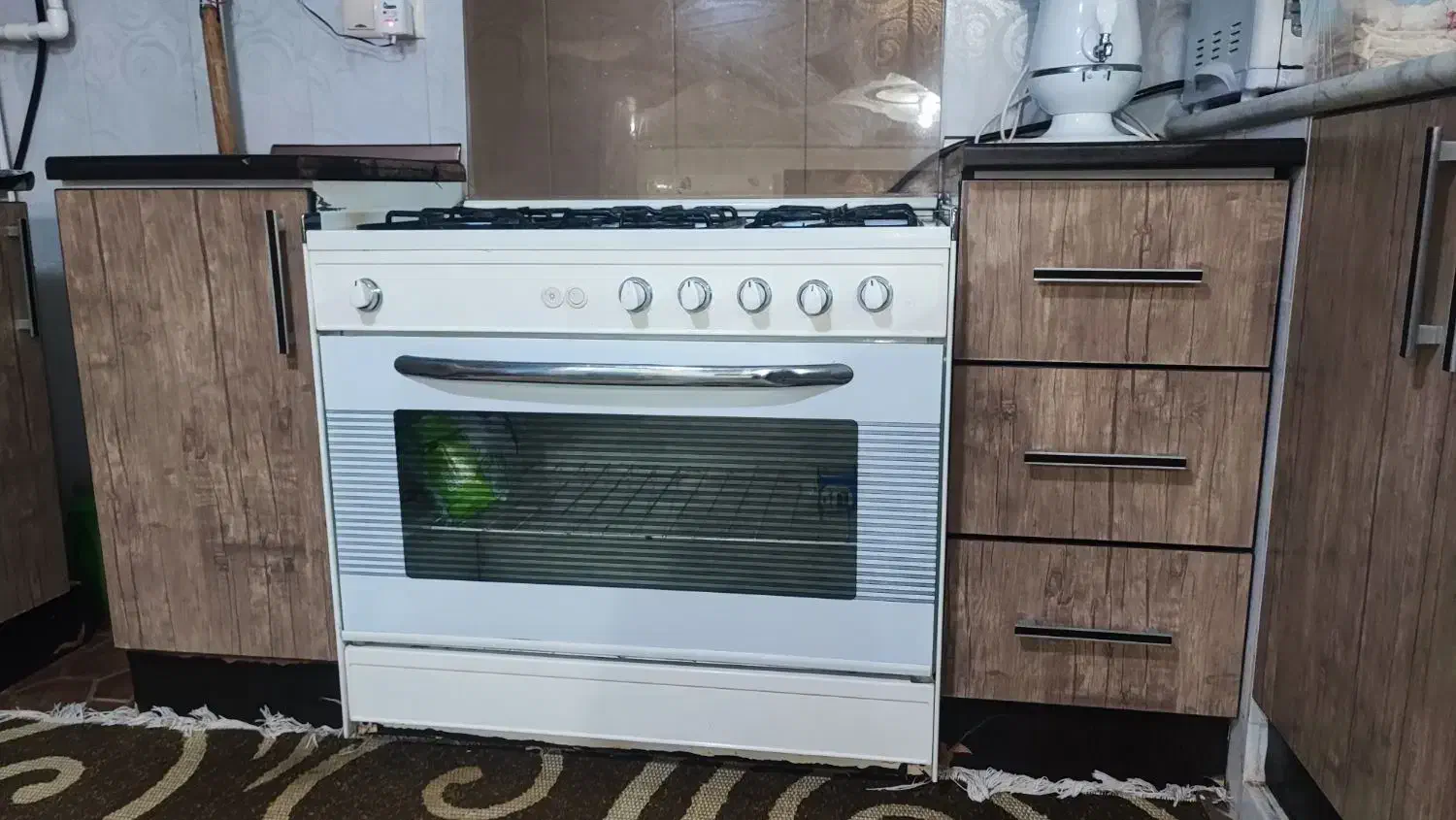 کابینت درب چوبی  در حد نو  با هود|مصالح و تجهیزات ساختمان|کویرات, |دیوار