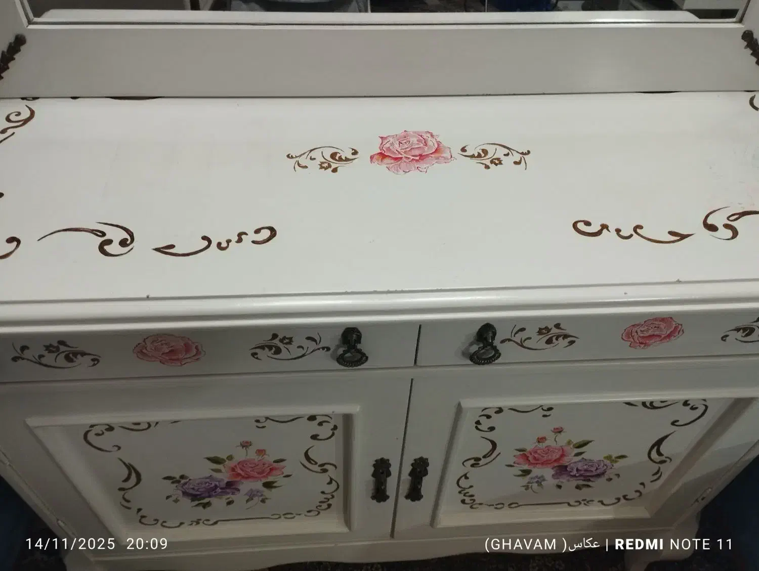 آینه کنسول|بوفه، ویترین، کنسول|قم, میرزائیه|دیوار