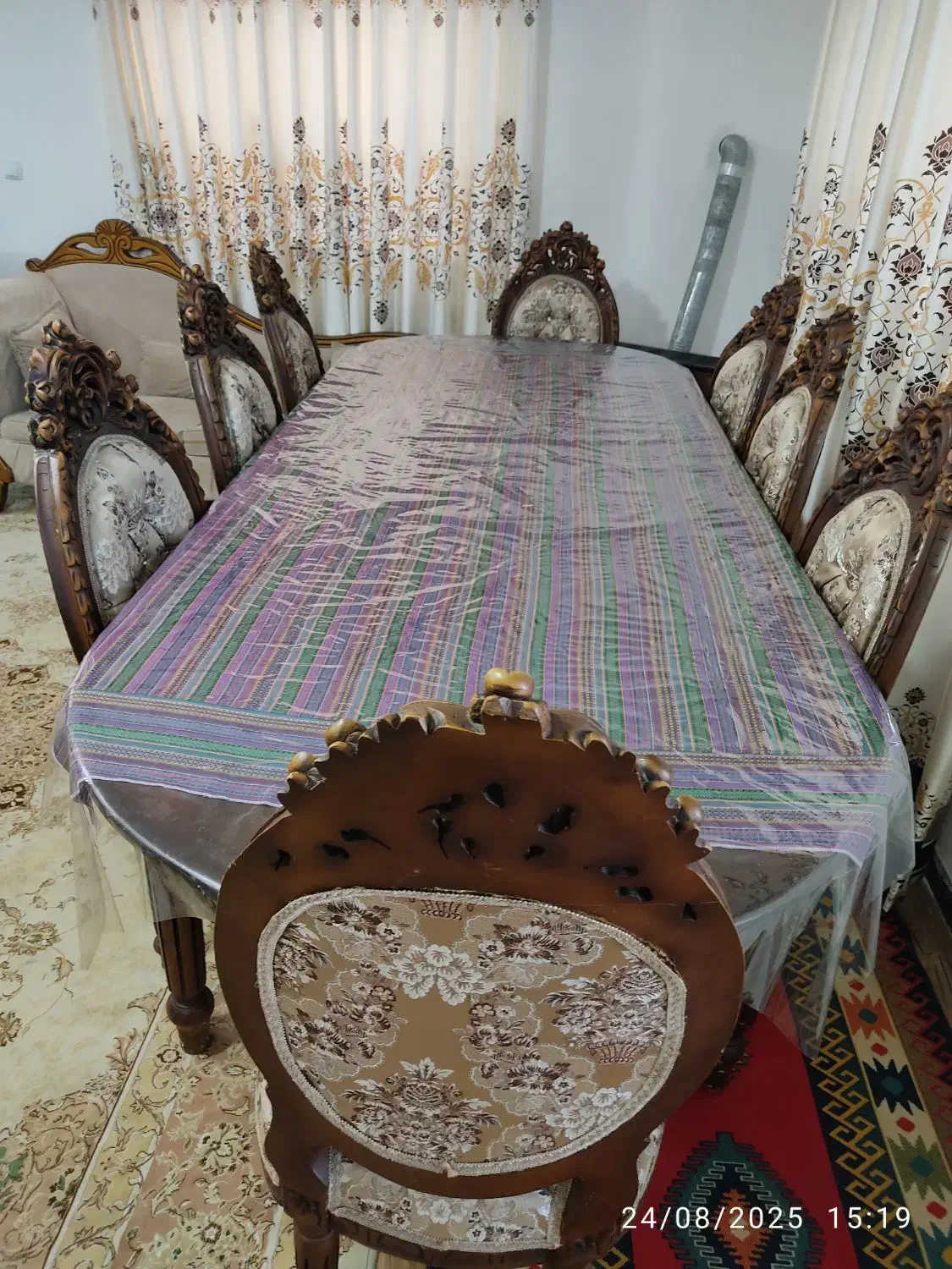 فروش میز نهارخوری سلطنتی 8 نفره|میز و صندلی غذاخوری|رامسر, |دیوار