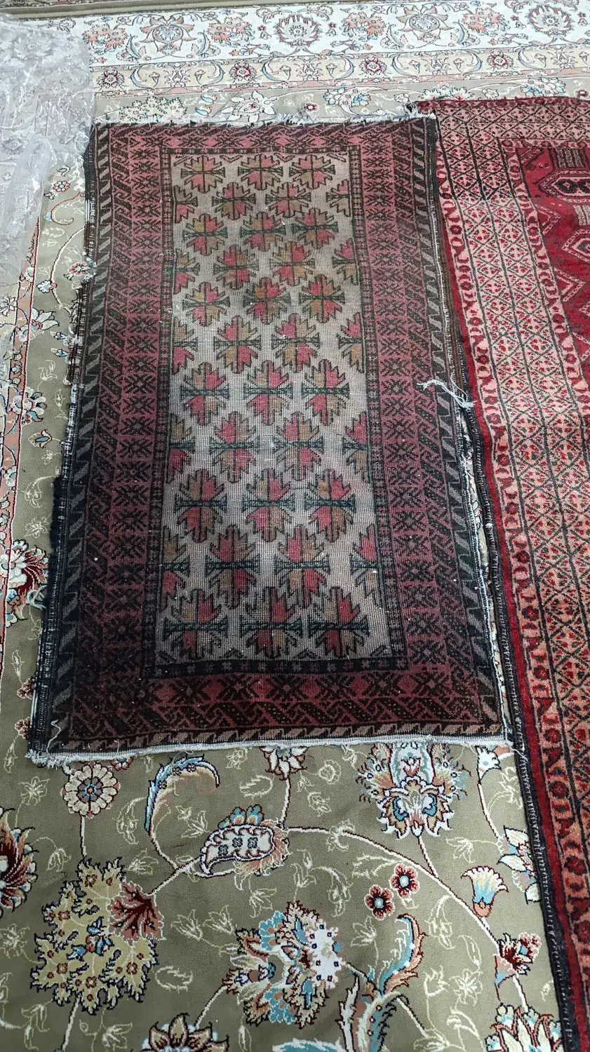 قالیچه دست بافت قدیمی دو عدد|فرش|بابلسر, |دیوار
