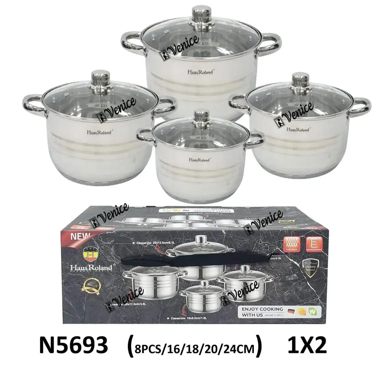 سرویس قابلمه استیل هوس رولند|ظروف پختوپز|بندر گناوه, |دیوار