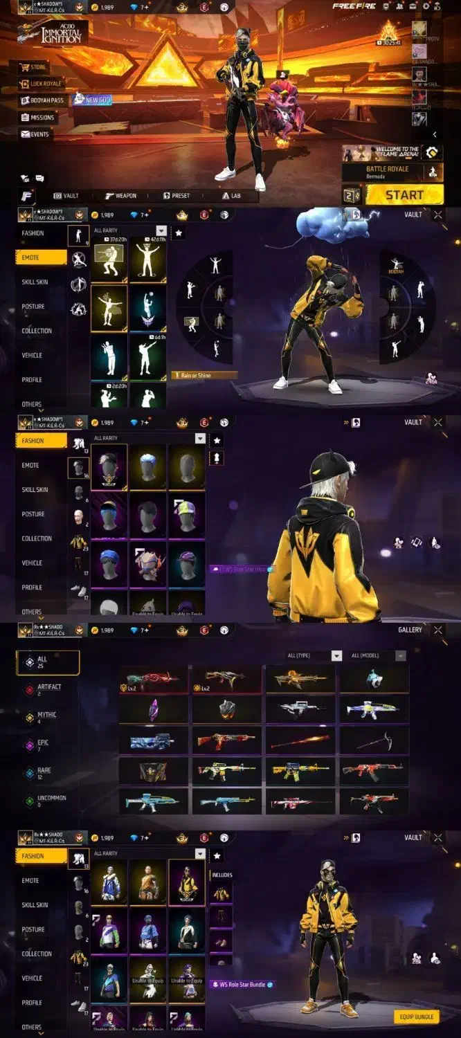 اکانت فری فایر|کنسول، بازی ویدئویی و آنلاین|خرم‌آباد, |دیوار