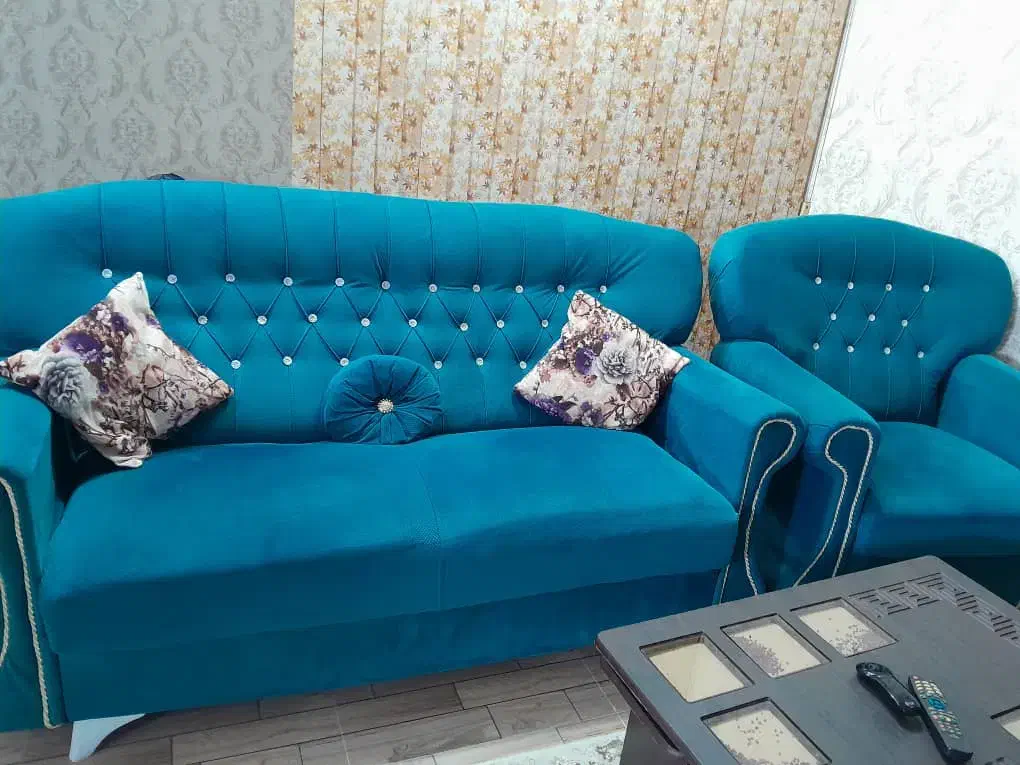 مبل ۷ نفره فیروزه ای|مبلمان خانگی و میز عسلی|لاهیجان, حزین|دیوار