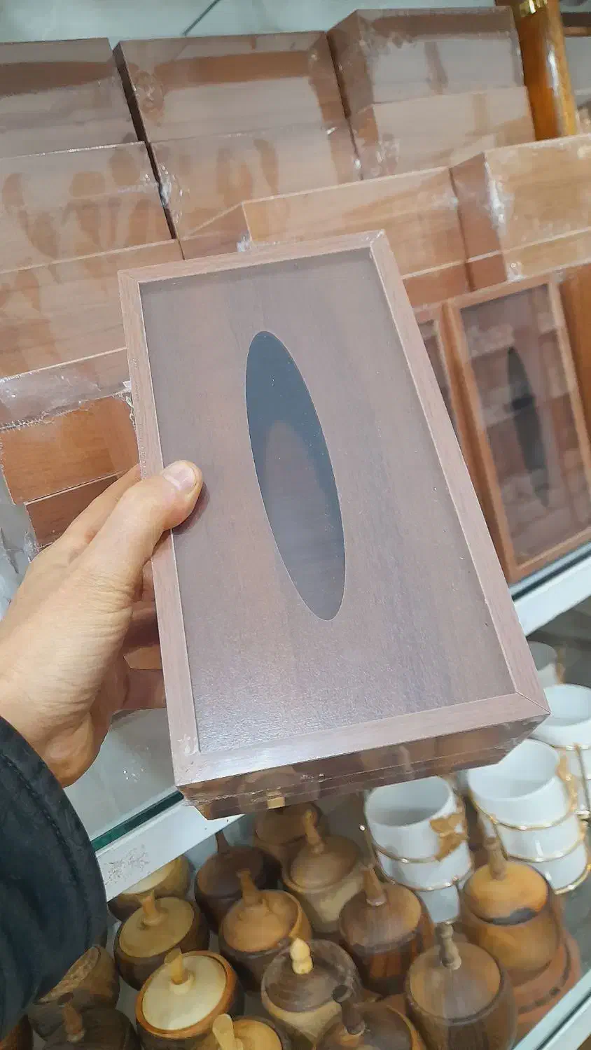 جا دستمال کاغذی چوبی اک|سفره، حوله، دستمال آشپزخانه|قم, شهرک فاطمیه|دیوار