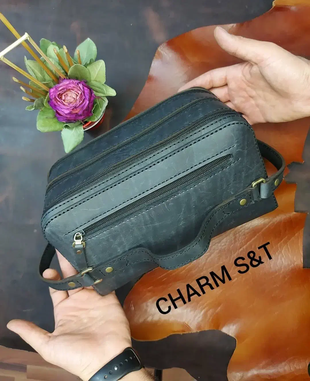 کیفدستی مردانه مدل شاهپسند چرمطبیعی دستدوز برندS&T|کیف، کفش، کمربند|تهران, نازی‌آباد|دیوار