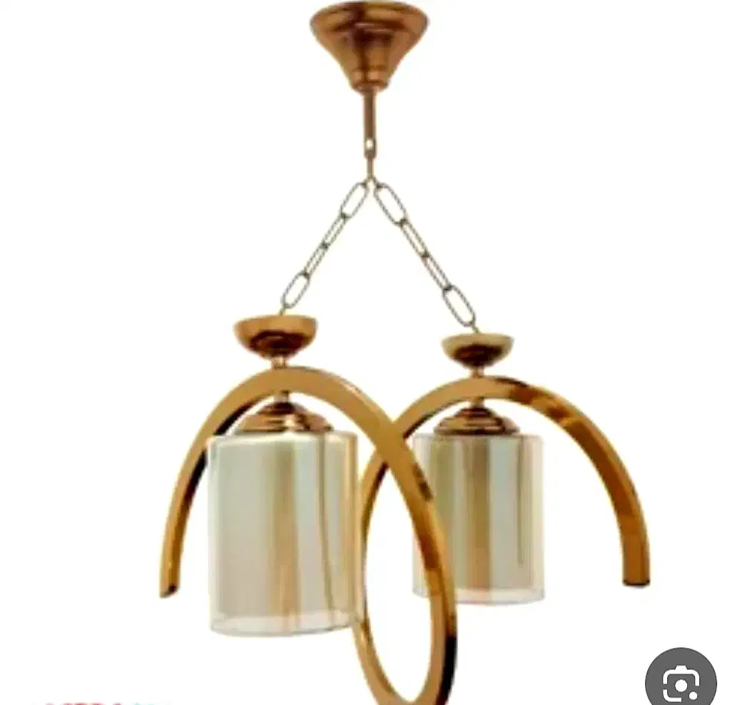 لوسترفنر ۲ لامپ نسکافه ای|لوستر و چراغ آویز|تهران, مسعودیه|دیوار