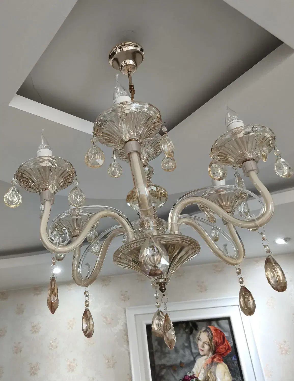 لوستر کریستالی|لوستر و چراغ آویز|اراک, |دیوار