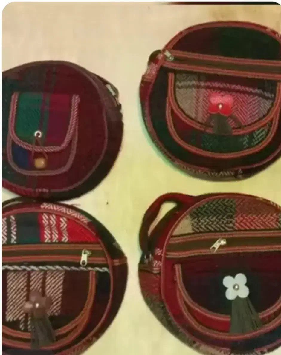 کیف گرد سنتی دسته دار|کیف، کفش، کمربند|قائم‌شهر, |دیوار