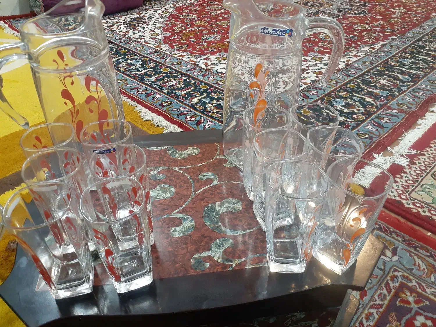 پارچ ولیوان ۱۲نفره|ظروف سرو و پذیرایی|فولادشهر, A4|دیوار