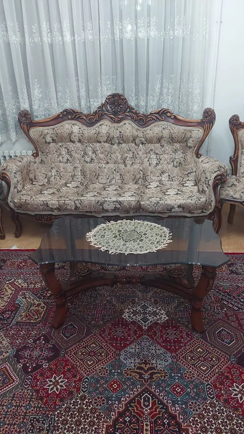 مبل ۹نفره چوب راش|مبلمان خانگی و میز عسلی|سنندج, |دیوار