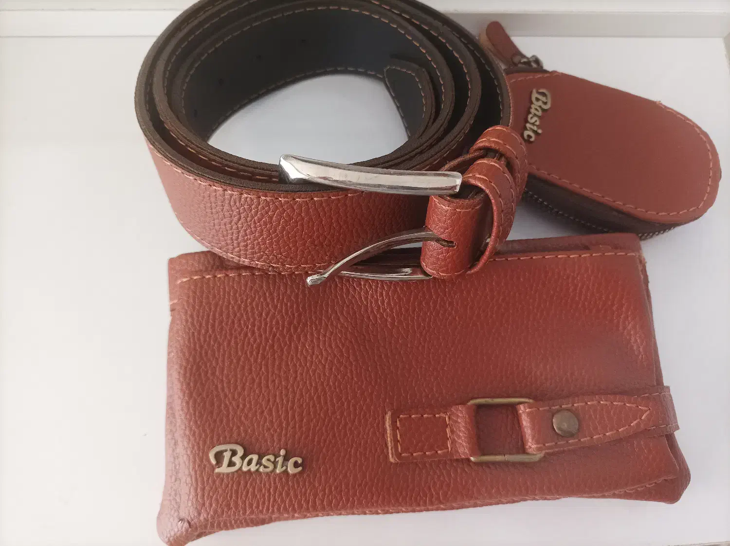 ست کمربند، جاسویچی، کیف پول چرم مردانه|کیف، کفش، کمربند|خاش, |دیوار