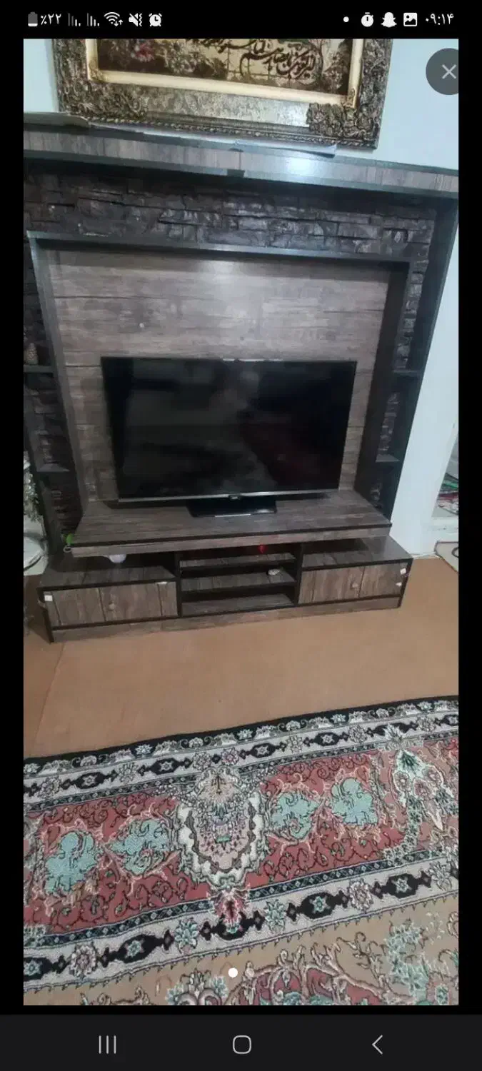 میز تلویزیون فروشی تمیز وشیک وبدون ذره ای خط وخش|بوفه، ویترین، کنسول|اهر, |دیوار