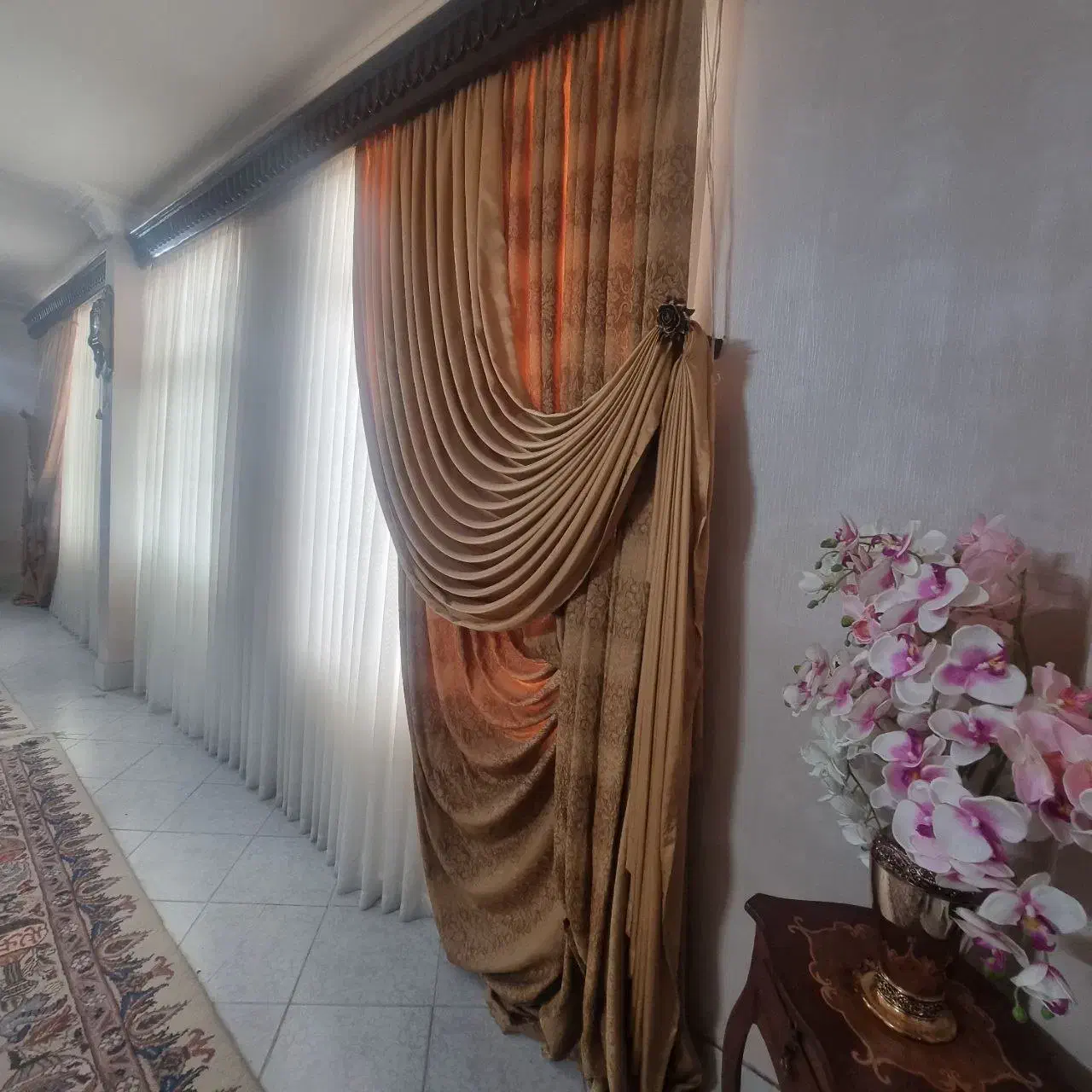 پرده|پرده، رانر، رومیزی|تربت‌حیدریه, کاشانی|دیوار