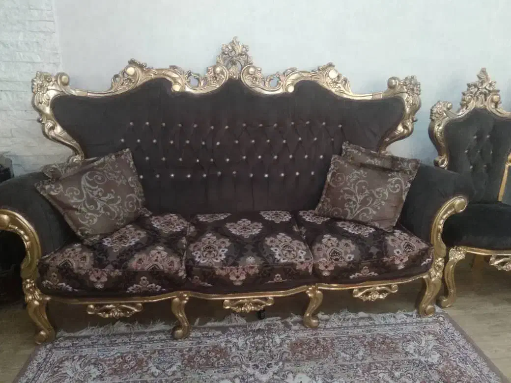 مبل استیل 9 نفره|مبلمان خانگی و میز عسلی|قنوات, |دیوار