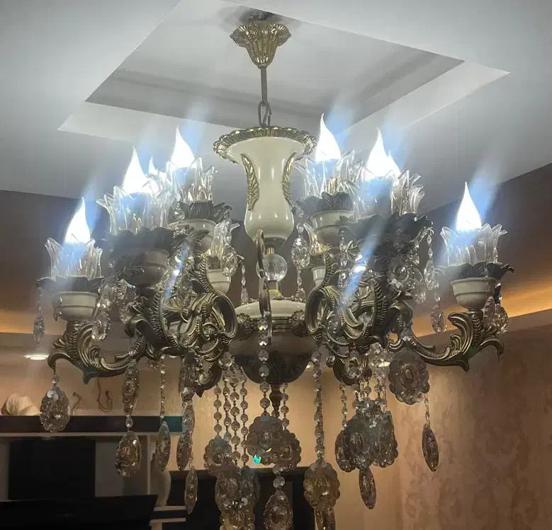 لوستر برنز ۶ شاخه|لوستر و چراغ آویز|اردبیل, |دیوار